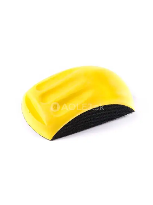 Podložka - brúsny blok na suchý zips, ručná žltá na kotúče 150mm