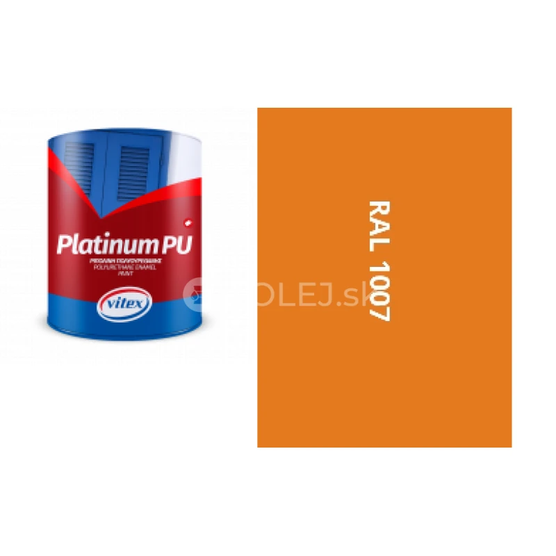 VITEX PLATINUM  - farba na drevo a kov  LESKL&Aacute; RAL 1007 ŽLTO NARCISOV&Aacute; 0,75L