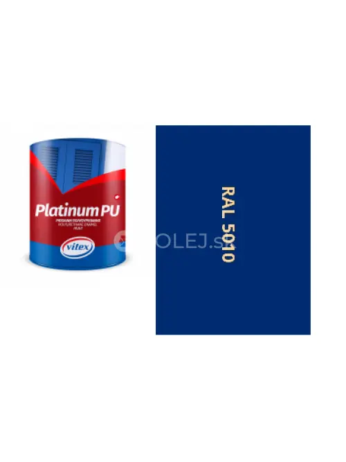 VITEX PLATINUM  - farba na drevo a kov  LESKL&Aacute; RAL 5010 ENZI&Aacute;NOVO MODR&Aacute; 0,75L