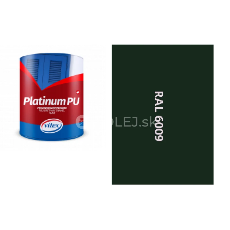 VITEX PLATINUM  - farba na drevo a kov  LESKL&Aacute; RAL 6009 JEDLOVO ZELEN&Aacute; 0,75L
