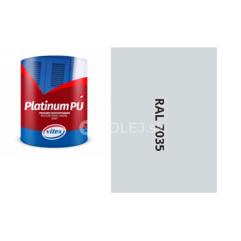 VITEX PLATINUM  - farba na drevo a kov  LESKL&Aacute; RAL 7035 SVETLO &Scaron;ED&Aacute; 0,75L