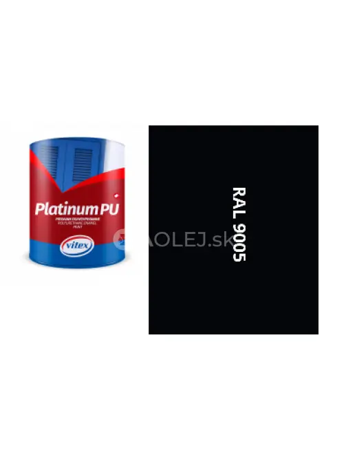 Vitex Platinum - farba na drevo a kov  leskl&aacute;  RAL 9005 čierna 0,75L