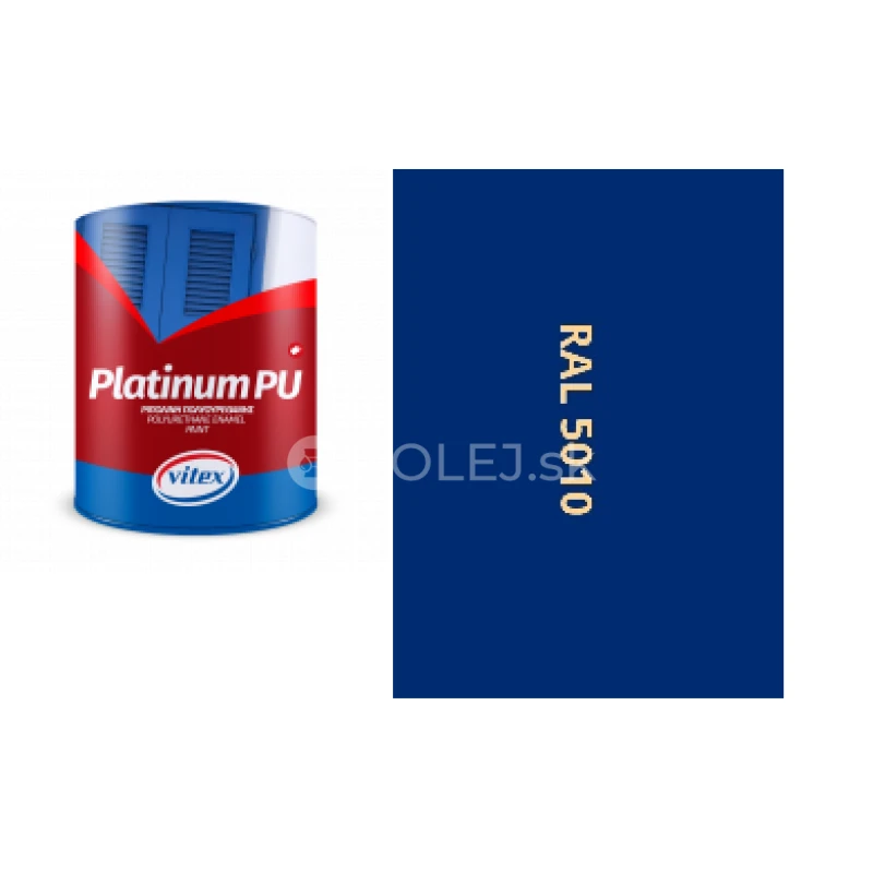 VITEX PLATINUM  - farba na drevo a kov LESKL&Aacute; RAL 5010 ENZI&Aacute;NOVO MODR&Aacute; 2,25L