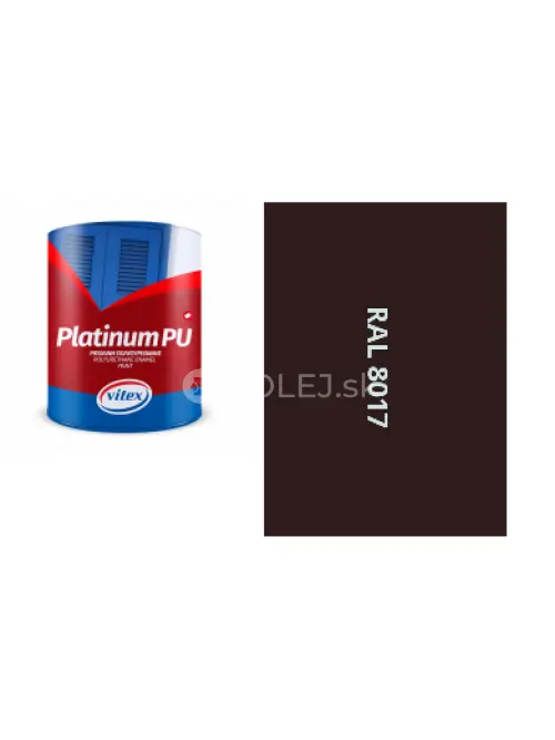VITEX PLATINUM - farba na drevo a kov  LESKL&Aacute; RAL 8017 ČOKOL&Aacute;DOVO HNED&Aacute; 2,25L