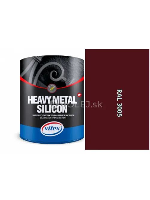 VITEX HEAVY METAL SILIKON - ALKYDOV&Aacute; FARBA NA KOV RAL 3005 v&iacute;nov&aacute; červen&aacute; 750ML