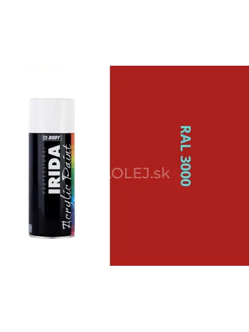 HB BODY irida RAL 3000 ohnivo červená FARBA V SPREJI 400ML