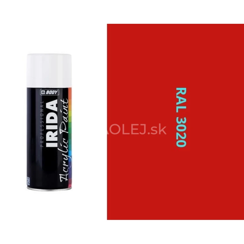 HB BODY irida RAL 3020 dopravno červená FARBA V SPREJI 400Ml