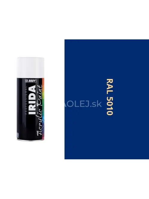 HB BODY irida RAL 5010 enziánová modrá FARBA V SPREJI 400ML