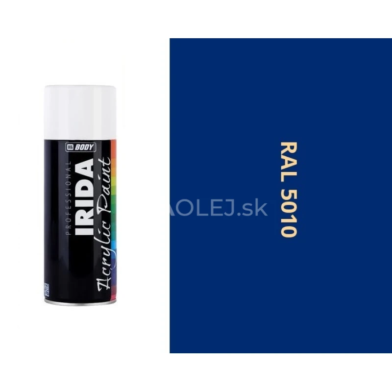 HB BODY irida RAL 5010 enziánová modrá FARBA V SPREJI 400ML