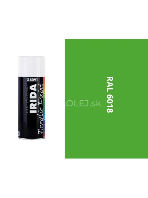 HB BODY irida RAL 6018 zelenožltá FARBA V SPREJI 400ML