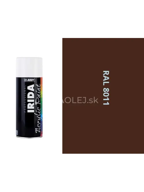 HB BODY irida RAL 8011 orieškovo hnedá FARBA V SPREJI 400ML