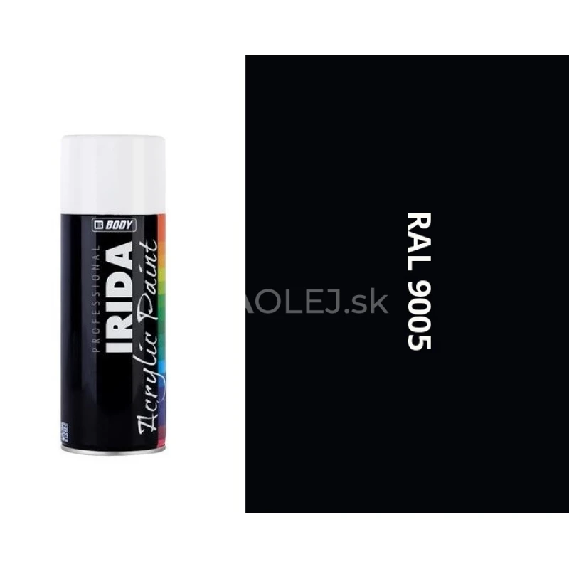HB BODY IRIDA RAL 9005 ČIERNA matná FARBA V SPREJI 400ML