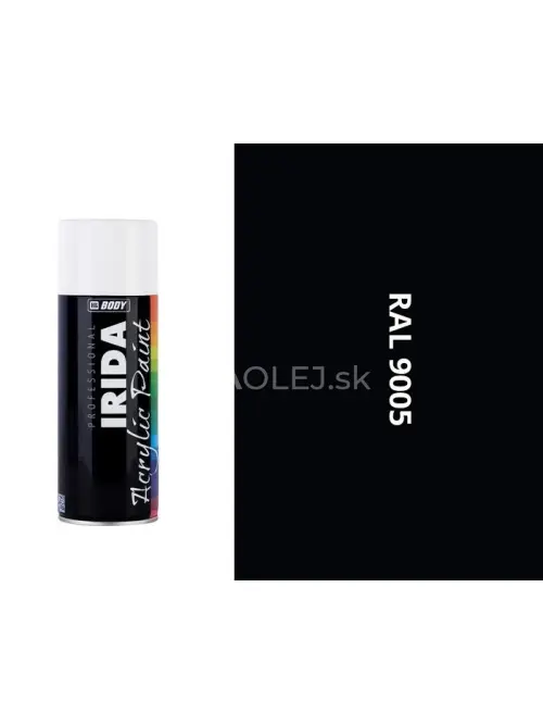 HB BODY IRIDA ral 9005 čierna lesklá farba v spreji 400ml