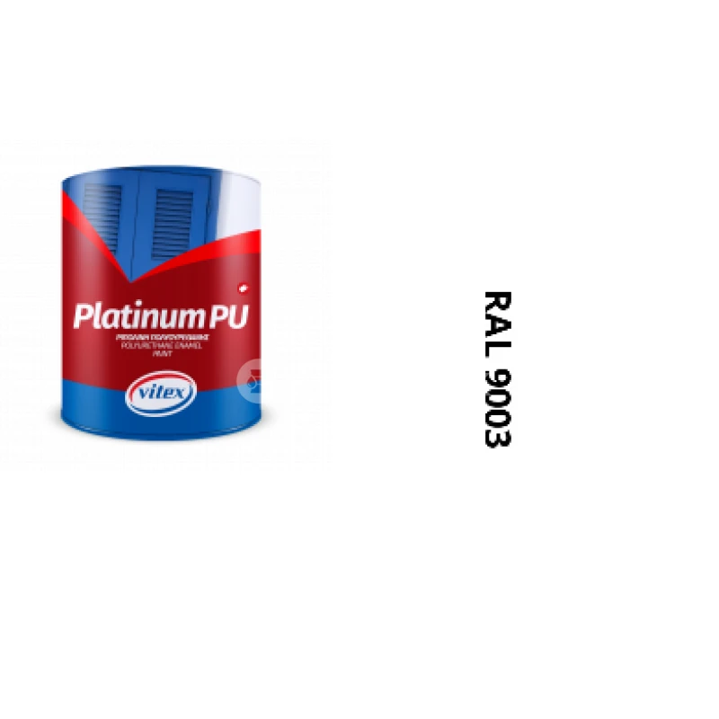 VITEX PLATINUM - farba na drevo a kov  S&Aacute;TENOV&Aacute; RAL 9003 SIGN&Aacute;LNA BIELA 2,25L