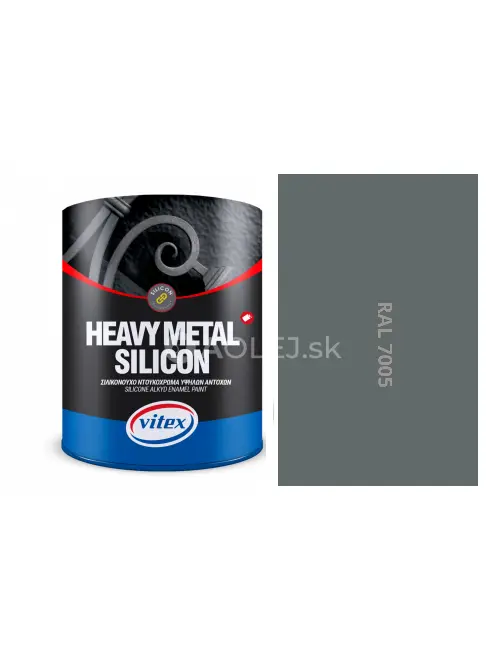 VITEX HEAVY METAL SILIKON - ALKYDOV&Aacute; FARBA NA KOV RAL 7005 my&scaron;ia &scaron;eda 750ML