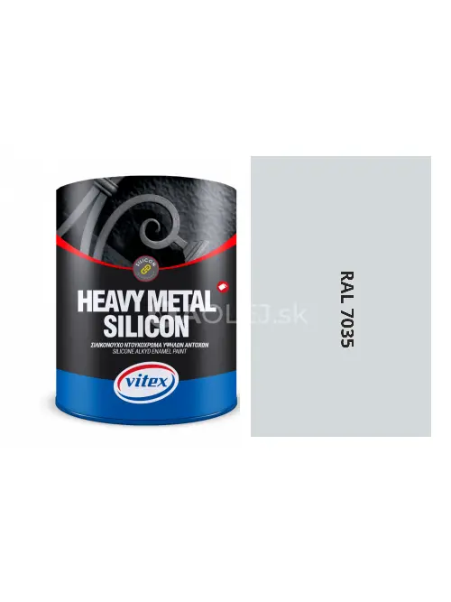 VITEX HEAVY METAL SILIKON - ALKYDOV&Aacute; FARBA NA KOV RAL 7035 svetlo &scaron;ed&aacute; 750ML