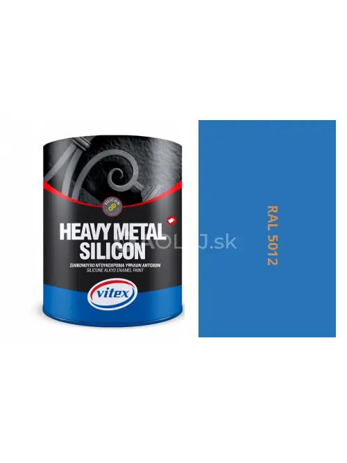VITEX HEAVY METAL SILIKON - ALKYDOV&Aacute; FARBA NA KOV RAL 5012 svetlo modr&aacute; 750ML