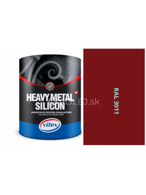 VITEX HEAVY METAL SILIKON - ALKYDOV&Aacute; FARBA NA KOV RAL 3011 červenohned&aacute; 750ML