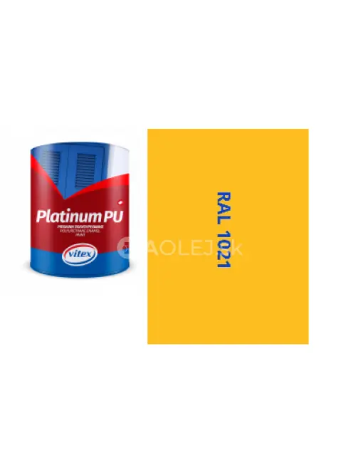 VITEX PLATINUM  - farba na drevo a kov  sat&eacute;nov&aacute; RAL 1021 ŽLTO HORČIČN&Aacute; 0,75L