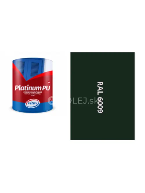 VITEX PLATINUM  - farba na drevo a kov  sat&eacute;nov&aacute; RAL 6009 JEDLOVO ZELEN&Aacute; 0,75L