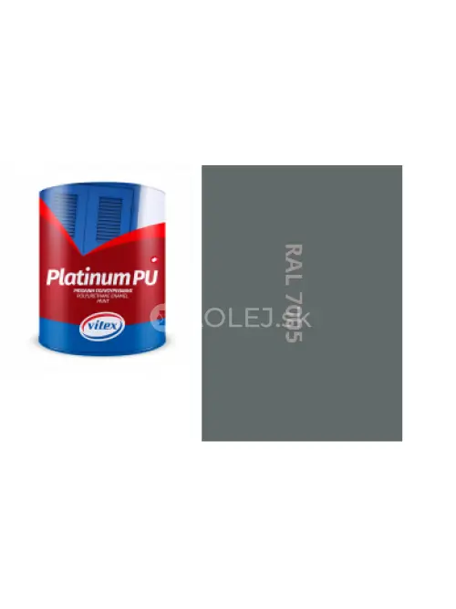 VITEX PLATINUM - farba na drevo a kov  sat&eacute;nov&aacute; RAL 7005 MY&Scaron;IA &Scaron;EDA 0,75L