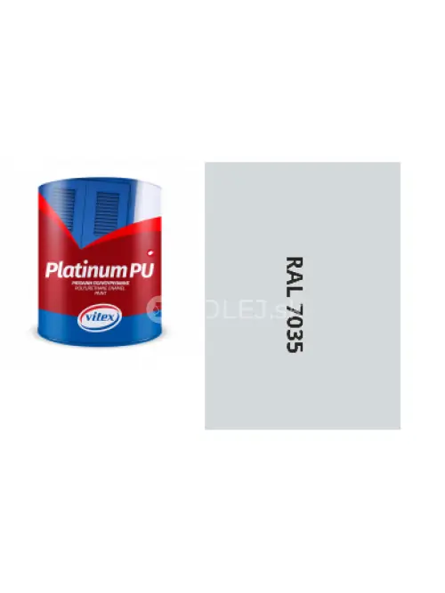 VITEX PLATINUM  - farba na drevo a kov  sat&eacute;nov&aacute; RAL 7035 SVETLO &Scaron;ED&Aacute; 0,75L