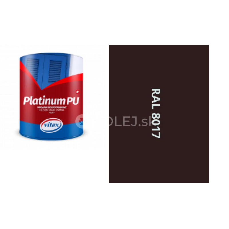VITEX PLATINUM  - farba na drevo a kov s&aacute;tenov&aacute; RAL 8017 ČOKOL&Aacute;DOVO HNED&Aacute; 0,75L
