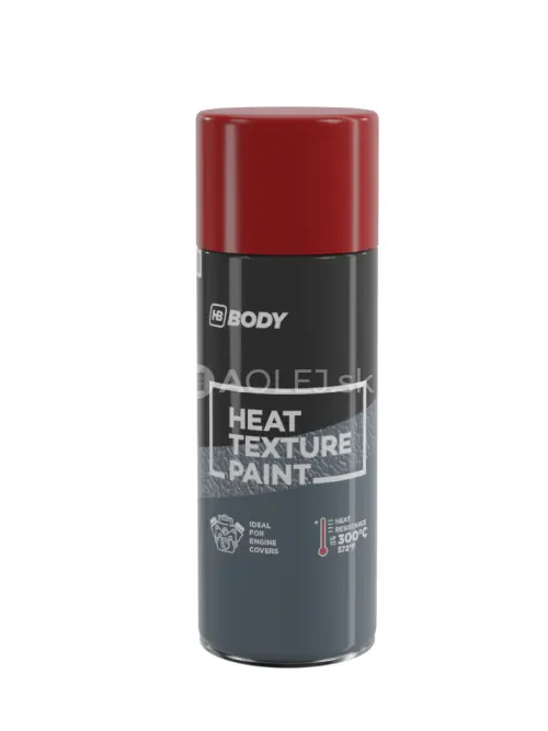 HB BODY high heat - sprej DO VÝSOKÝCH TEPLÔT 300°C textúrovaný ČERVENÝ  400ML