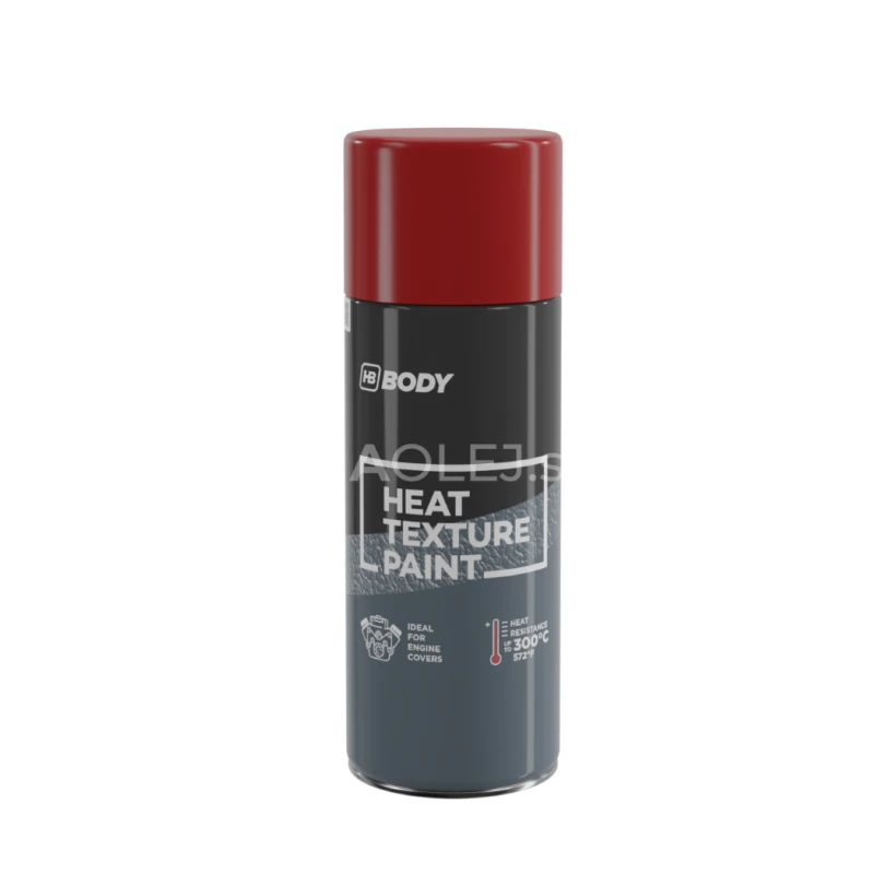 HB BODY high heat - sprej DO V&Yacute;SOK&Yacute;CH TEPL&Ocirc;T 300&deg;C text&uacute;rovan&yacute; ČERVEN&Yacute;  400ML