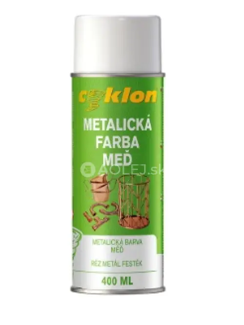 CYKLON  Metalická Medená farba v spreji 400ML