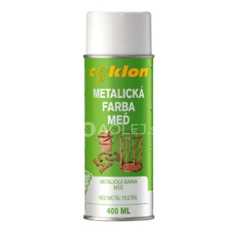 CYKLON  Metalická Medená farba v spreji 400ML