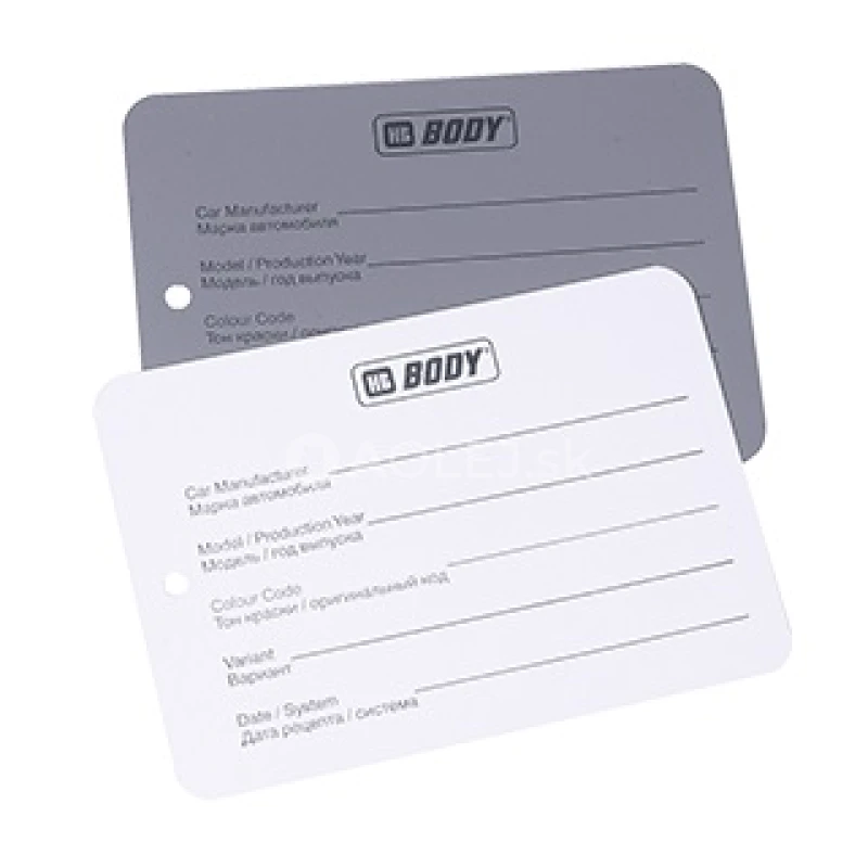 HB BODY kovový testovací plech  Biely