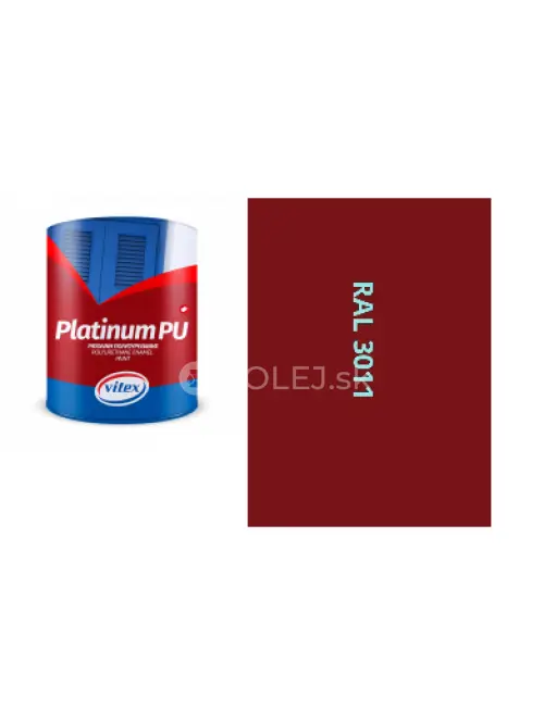 VITEX PLATINUM  - farba na drevo a kov MATN&Aacute; RAL 3011 ČERVENOHNED&Aacute; 0,75L