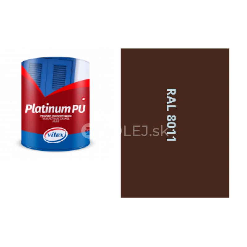 VITEX PLATINUM  - farba na drevo a kov  MATN&Aacute; RAL 8011 ORIE&Scaron;KOVO HNED&Aacute; 0,75L
