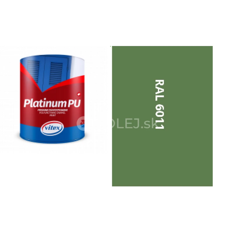 VITEX PLATINUM - farba na drevo a kov  MATN&Aacute; RAL 6011 REZEDOVO ZELEN&Aacute; 0,75L