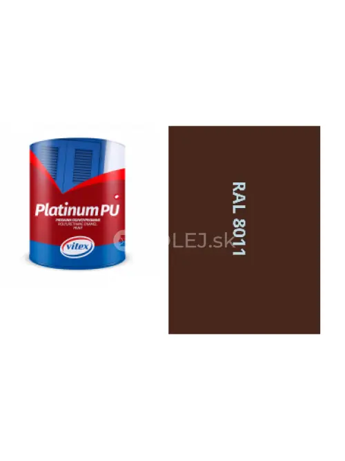 VITEX PLATINUM  - farba na drevo a kov  MATN&Aacute; RAL 8011 ORIE&Scaron;KOVO HNED&Aacute; 2,25L