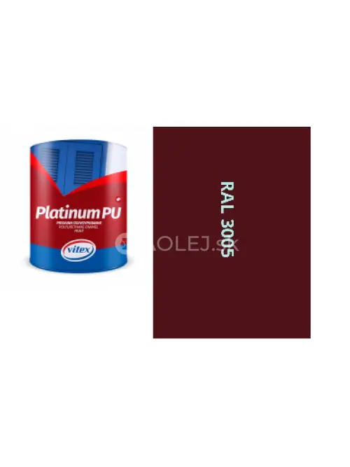 VITEX PLATINUM  - farba na drevo a kov MATN&Aacute; RAL 3005 V&Iacute;NOVO ČERVEN&Aacute; 2,25L