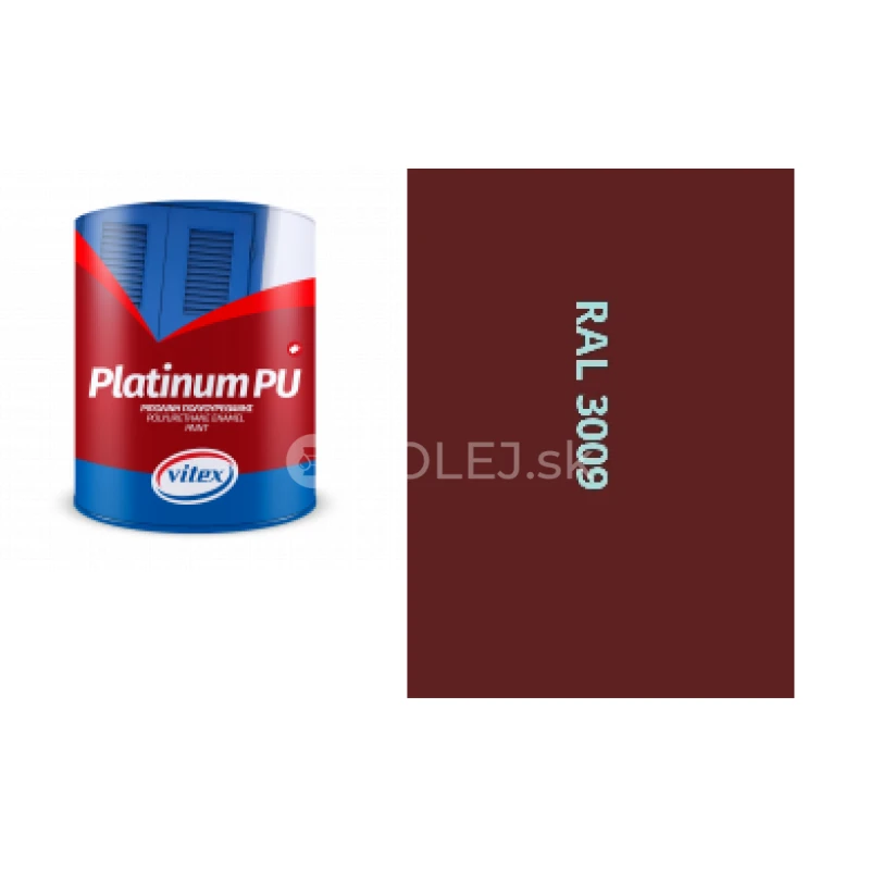 VITEX PLATINUM  - farba na drevo a kov  MATN&Aacute; RAL 3009 OXODOVAN&Aacute; ČERVEN&Aacute; 2,25L