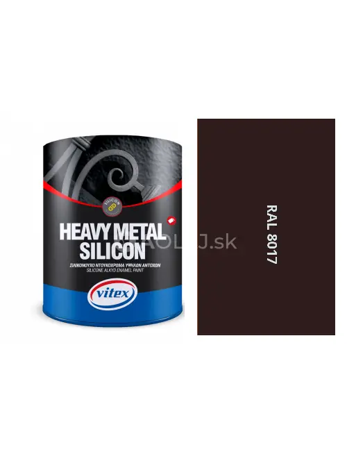 VITEX HEAVY METAL SILIKON - ALKYDOV&Aacute; FARBA NA KOV SAT&Eacute;N RAL 8017 čokol&aacute;dovo hned&aacute; 750ML