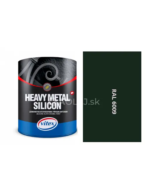 VITEX HEAVY METAL SILIKON - ALKYDOV&Aacute; FARBA NA KOV SAT&Eacute;N RAL 6009 jedlovo zelen&aacute; 750ML