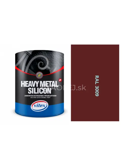 VITEX HEAVY METAL SILIKON - ALKYDOV&Aacute; FARBA NA KOV SAT&Eacute;N RAL 3009 oxodovan&aacute; červen&aacute; 750ML