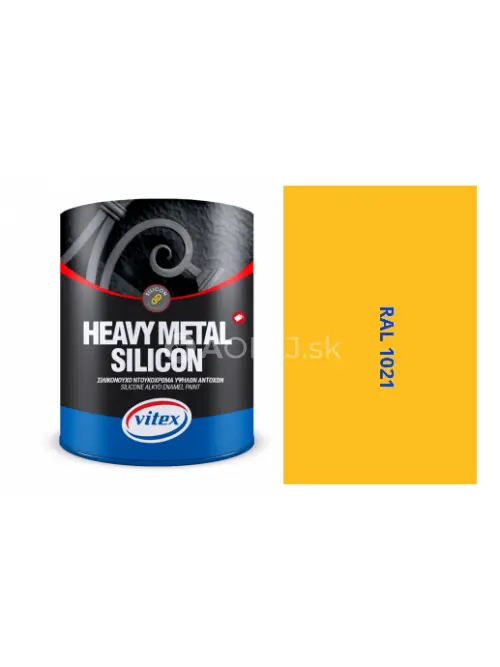 VITEX HEAVY METAL SILIKON - ALKYDOV&Aacute; FARBA NA KOV SAT&Eacute;N RAL 1021 žlto horčičn&aacute; 750ML