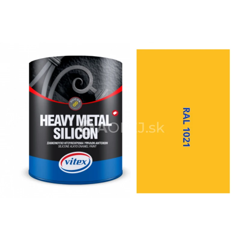 VITEX HEAVY METAL SILIKON - ALKYDOV&Aacute; FARBA NA KOV SAT&Eacute;N RAL 1021 žlto horčičn&aacute; 750ML