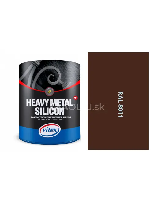 VITEX HEAVY METAL SILIKON - ALKYDOV&Aacute; FARBA NA KOV SAT&Eacute;N RAL 8011 orie&scaron;kovo hned&aacute; 750ML