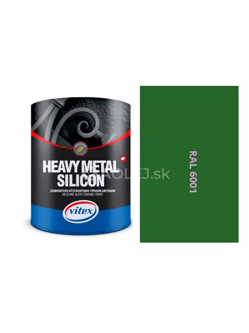 VITEX HEAVY METAL SILIKON - ALKYDOV&Aacute; FARBA NA KOV SAT&Eacute;N  RAL 6001 smaragdovo zelen&aacute;  750ML