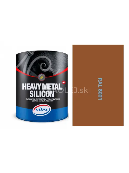 VITEX HEAVY METAL SILIKON - ALKYDOV&Aacute; FARBA NA KOV SAT&Eacute;N RAL 8001 okrovo hned&aacute; 750ML