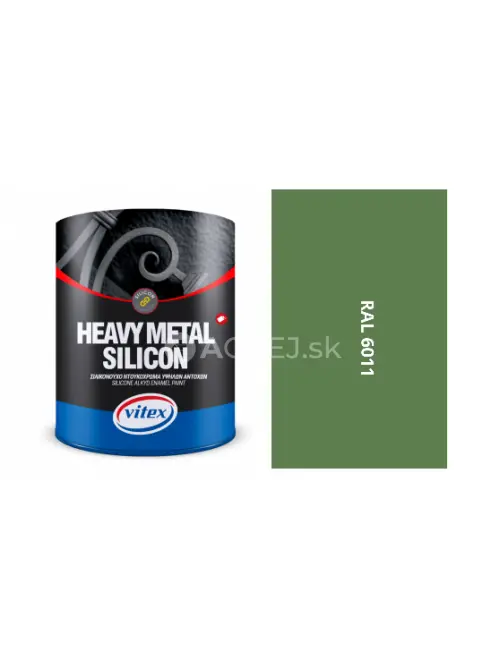 VITEX HEAVY METAL SILIKON - ALKYDOV&Aacute; FARBA NA KOV SAT&Eacute;N RAL 6011 rezedovo zelen&aacute; 750ML