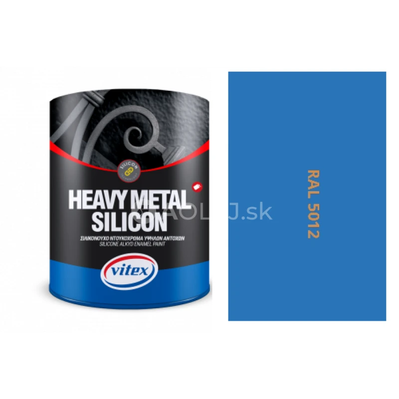 VITEX HEAVY METAL SILIKON - ALKYDOV&Aacute; FARBA NA KOV SAT&Eacute;N RAL 5012 svetlo modr&aacute; 2,25L