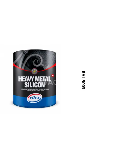 VITEX HEAVY METAL SILIKON - ALKYDOV&Aacute; FARBA NA KOV SAT&Eacute;N RAL 9003 SIGN&Aacute;LNA BIELA 2,25L