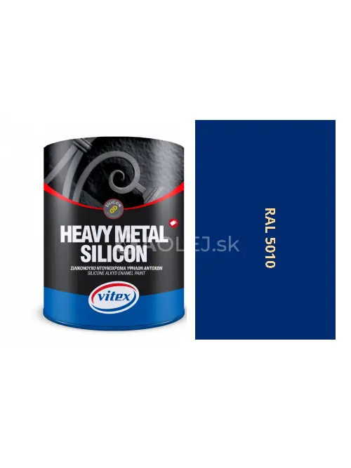 VITEX HEAVY METAL SILIKON - ALKYDOV&Aacute; FARBA NA KOV SAT&Eacute;N RAL 5010 enzi&aacute;novo modr&aacute; 2,25L
